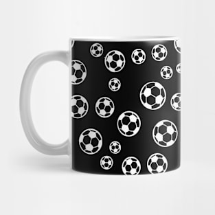 Inverse Football / Soccer Colors Ball Seamless Pattern Mug